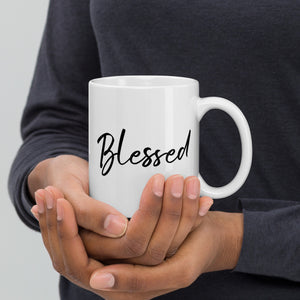 White glossy mug